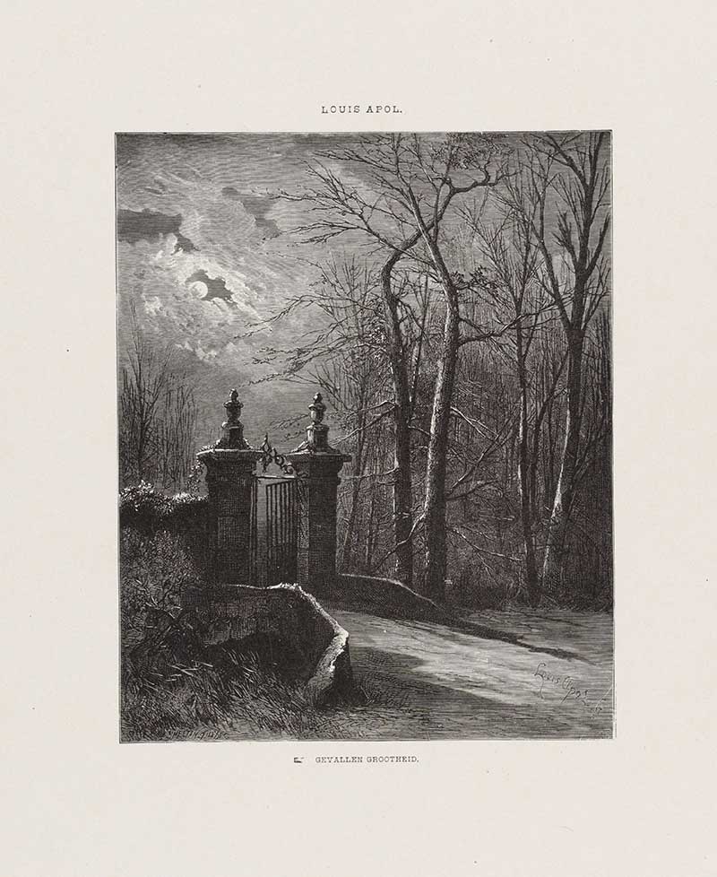 Spooky Gates vintage Halloween illustrations