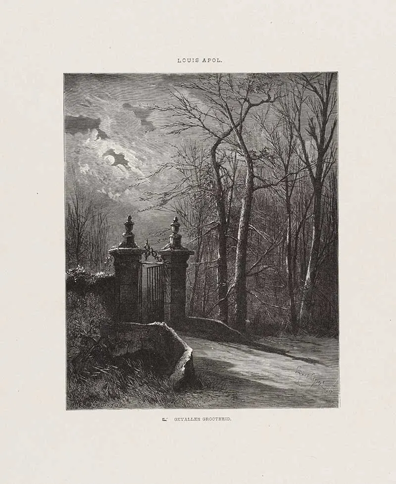 Spooky Gates vintage Halloween illustrations